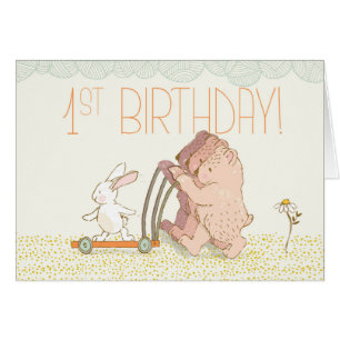 Triplets Premier anniversaire Promenade Ours et la