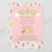 Triplets Triplets Baby shower Invitation (Devant / Derrière)
