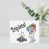 Triplets (Unisex) Briefkaart (Staand voorkant)