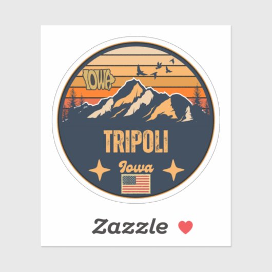 Tripoli, Iowa Sticker (Vel)