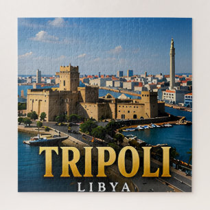 Tripoli Rode Kasteel en Middellandse Zeekust Legpuzzel