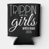 Trippin' met de meisjes gepersonaliseerd blikjeskoeler (Voorkant)