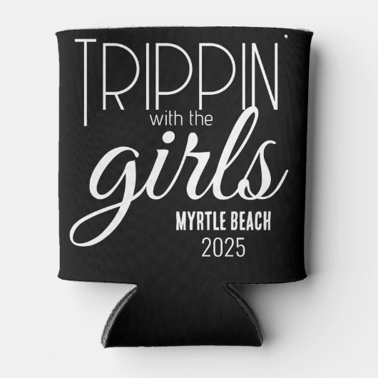 Trippin' met de meisjes gepersonaliseerd blikjeskoeler (Voorkant)