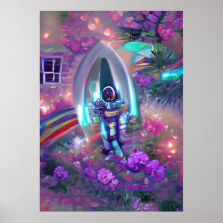 Tripping Balls Art - Astronaut Poster