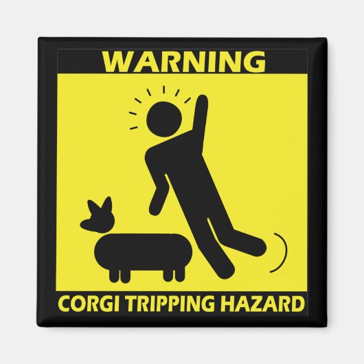 Tripping Hazard - Corgi Magnet Magneet (Voorkant)