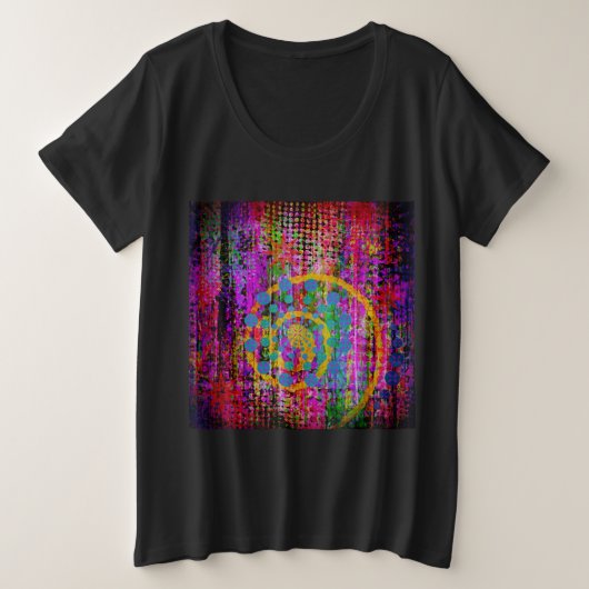Trippy Abstract Grote Maat T-shirt (Design voorkant)