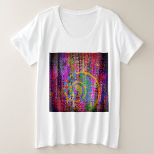 Trippy Abstract Grote Maat T-shirt