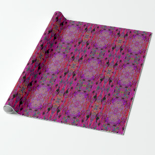 Trippy Abstract Rainbow Oriental Lily Flowers Cadeaupapier