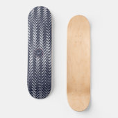Trippy Abstract Zwart & Witte Strepen, Monogram Skateboard (Voorkant)