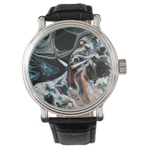 Trippy Abstracte Surreal Swirls Art Horloge