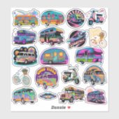 Trippy Art Custom-Cut Vinyl Sticker (Vel)