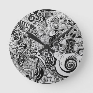 Trippy Art Design Ronde Klok