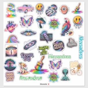 Trippy Art op maat gesneden vinyl sticker