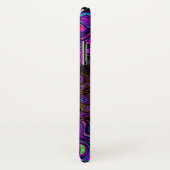 Trippy Black en Magenta Retro Liquid Swirl Case-Mate iPhone Case (Achterkant / rechts)