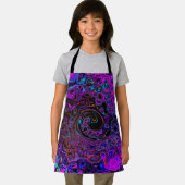 Trippy Black en Magenta Retro Liquid Swirl Schort (Insitu)