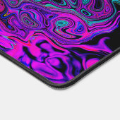 Trippy Black et Magenta Retro Liquid Swirl (Coin)
