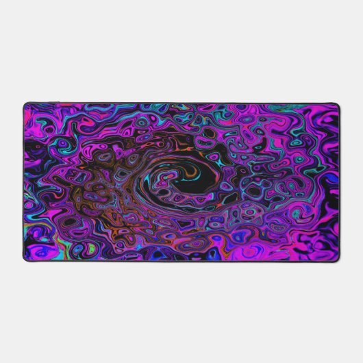 Trippy Black et Magenta Retro Liquid Swirl (Recto)