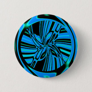 Trippy Blauwe Tunnel Ronde Button 5,7 Cm