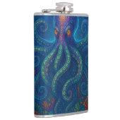 Trippy Blue Octopus Heupfles (Rechts)