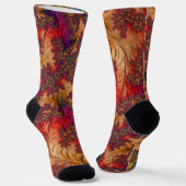 Trippy Bright Dazzling Vertakking Abstract Fractal Sokken (Gebogen)