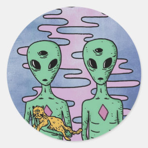 Trippy buitenaardse stickers