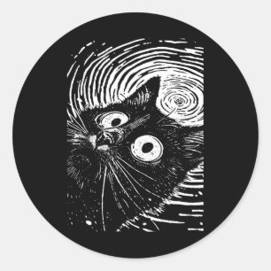 Trippy Cat Pastel Gothic Gothic Grunge Alt Punk We Ronde Sticker