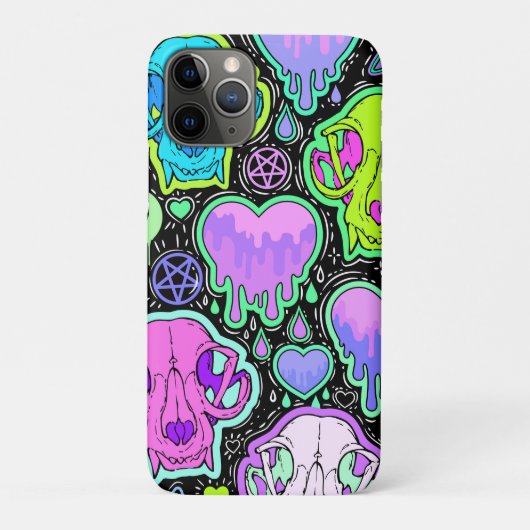 Trippy Cat Skulls Case-Mate iPhone Case (Achterkant)