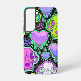 Trippy Cat Skulls Samsung Galaxy Hoesje