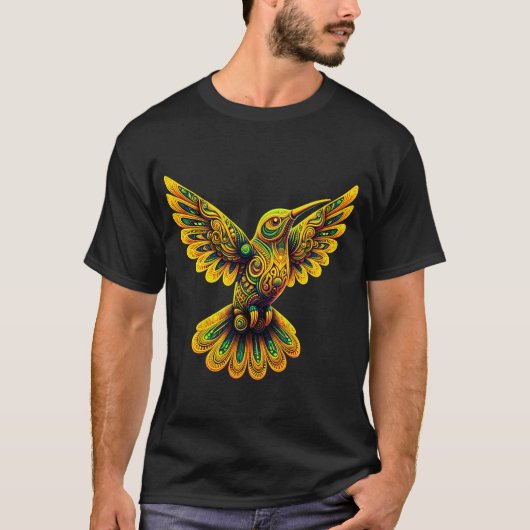 Trippy colibri t-shirt (Voorkant)
