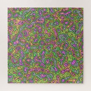 Trippy Colorful Blob Legpuzzel