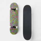 Trippy Colorful Blob Skateboard (Voorkant)
