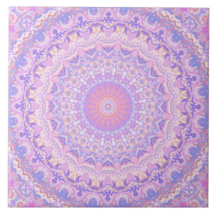 Trippy Colorful Intricate Boho Mandala Tegeltje