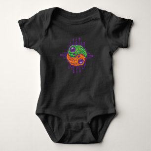 Trippy Drippy Frog Yin Yang Romper