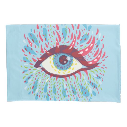 Trippy Eye Psychedelic Art Kussensloop (Voorkant)