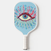 Trippy Eye Psychedelic Art Pickleball Paddle (Achterkant)