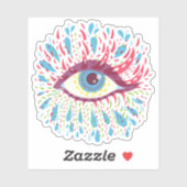 Trippy Eye Psychedelic Art Sticker (Vel)