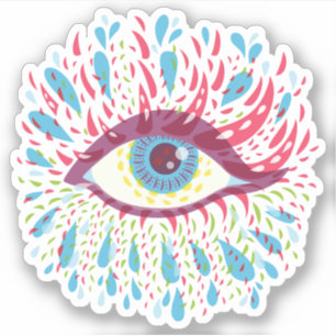 Trippy Eye Psychedelic Art Sticker