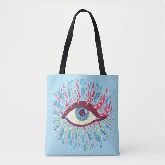 Trippy Eye Psychedelic Art Tote Bag (Voorkant)
