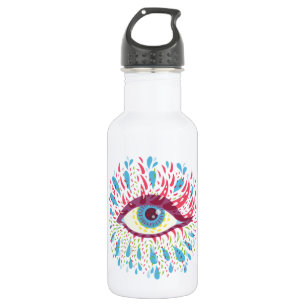 Trippy Eye Psychedelic Art Waterfles
