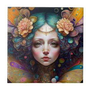 Trippy Fairy Fantasy Art Tegeltje