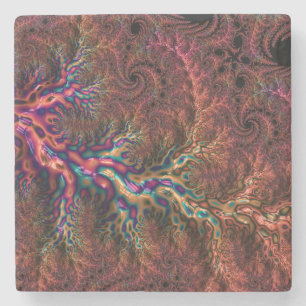 Trippy Fractal Stenen Onderzetter