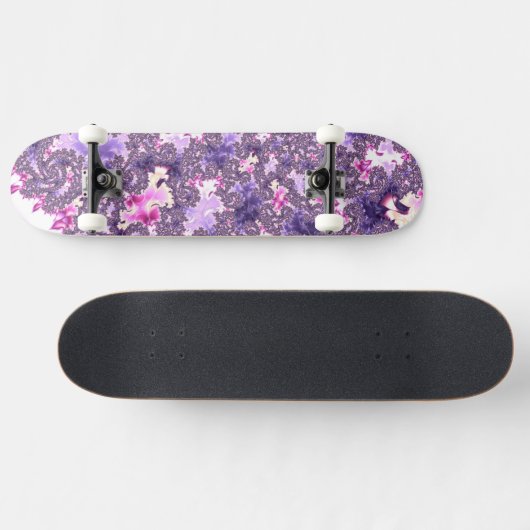 Trippy Funky Boho Groovy Pastel Spiraal Fractal Ar Skateboard (Horizontaal)