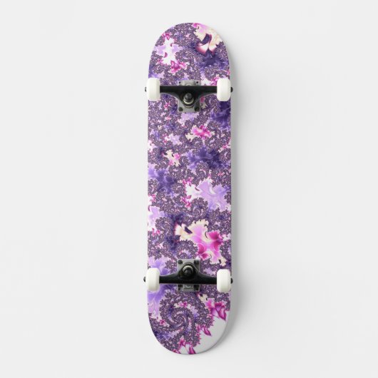 Trippy Funky Boho Groovy Pastel Spiraal Fractal Ar Skateboard (Voorkant)
