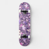 Trippy Funky Boho Groovy Pastel Spiraal Fractal Ar Skateboard (Voorkant)