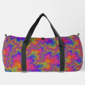 Trippy Funky Bold Vibrant Rainbow Abstract Fractal Plunjezak (Achterkant)