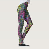 Trippy Funky Groovy Digital Abstracte Fractal Art Leggings (Rechts)
