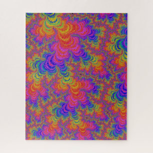 Trippy Funky Krachtig Levendig Regenboog Abstract Legpuzzel