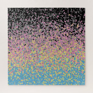 Trippy Funky Pixelated Polygender Pride Vlag Legpuzzel