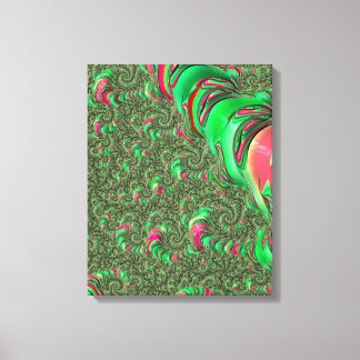 Trippy Funky Psychedelic Groovy Spiral Fractal Art Canvas Afdruk