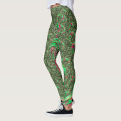 Trippy Funky Psychedelic Groovy Spiral Fractal Art Leggings (Links)
